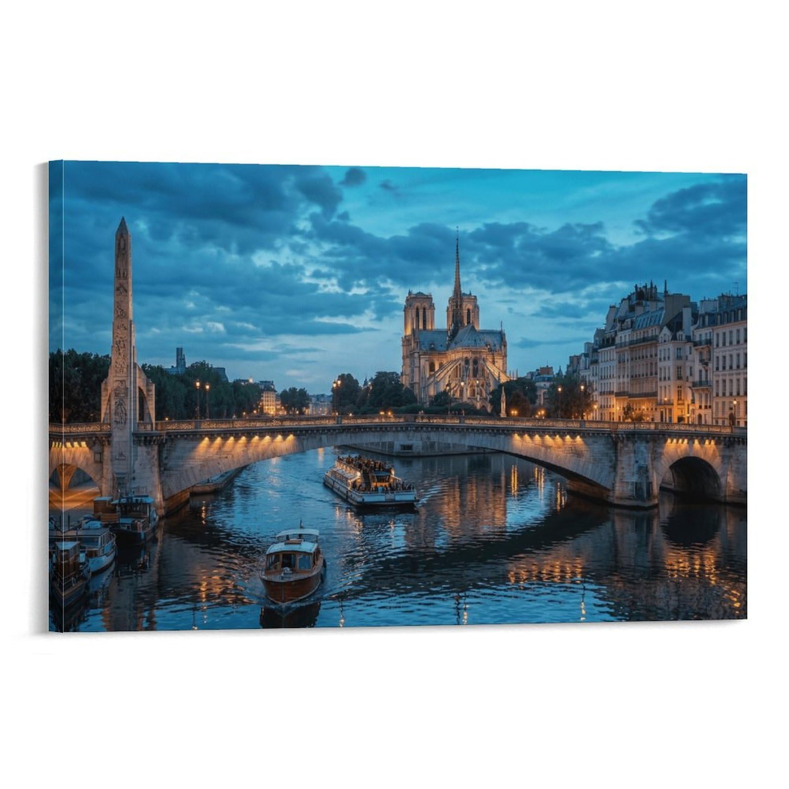 XPASHIQWC Notre-Dame De Paris Wall Decor Poster Canvas Prints Picture Modern Canvas Wall Art Picture Wall Hanging for Office Gym Living Room Decor 16x24inch(40x60cm)