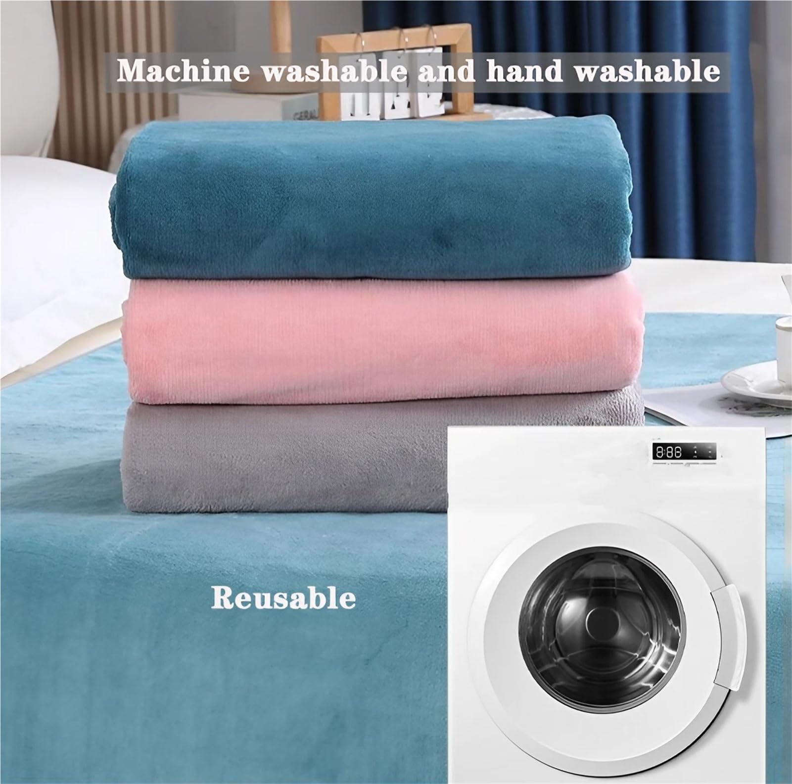Empapadores Cama Adultos Impermeable y Antideslizante, Almohadilla Incontinencia Lavable Reutilizable, A Prueba De Fugas para Ancianos Mascotas(Pink,120 x 200 cm)