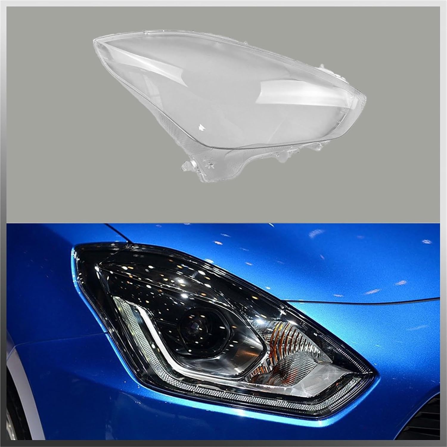 Car Front Lights Compatible For Suzuki for Swift 2018 2019 2020 2021 2022 Lens Glass Lampshade Replace Original Headlight Cover parts(1PCS Left Side) (1PCS Right Side)
