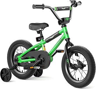 67i Boys Bikes for Ages 5-8 - 12/14/16 Inch Kids BMX Style Bike with Training Wheels, Dual Brakes & Night Safety Reflectors