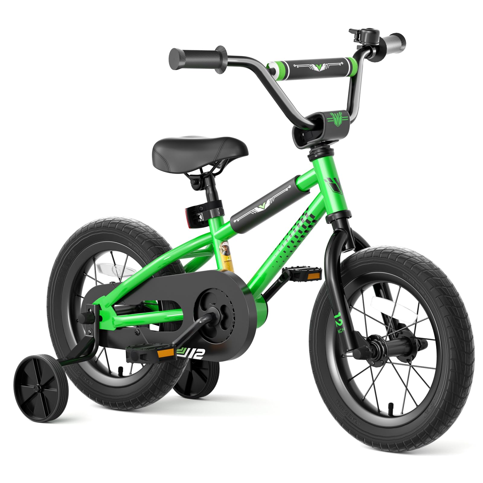 67i Boys Bikes for Ages 5-8 - 12/14/16 Inch Kids BMX Style Bike with Training Wheels, Dual Brakes & Night Safety Reflectors
