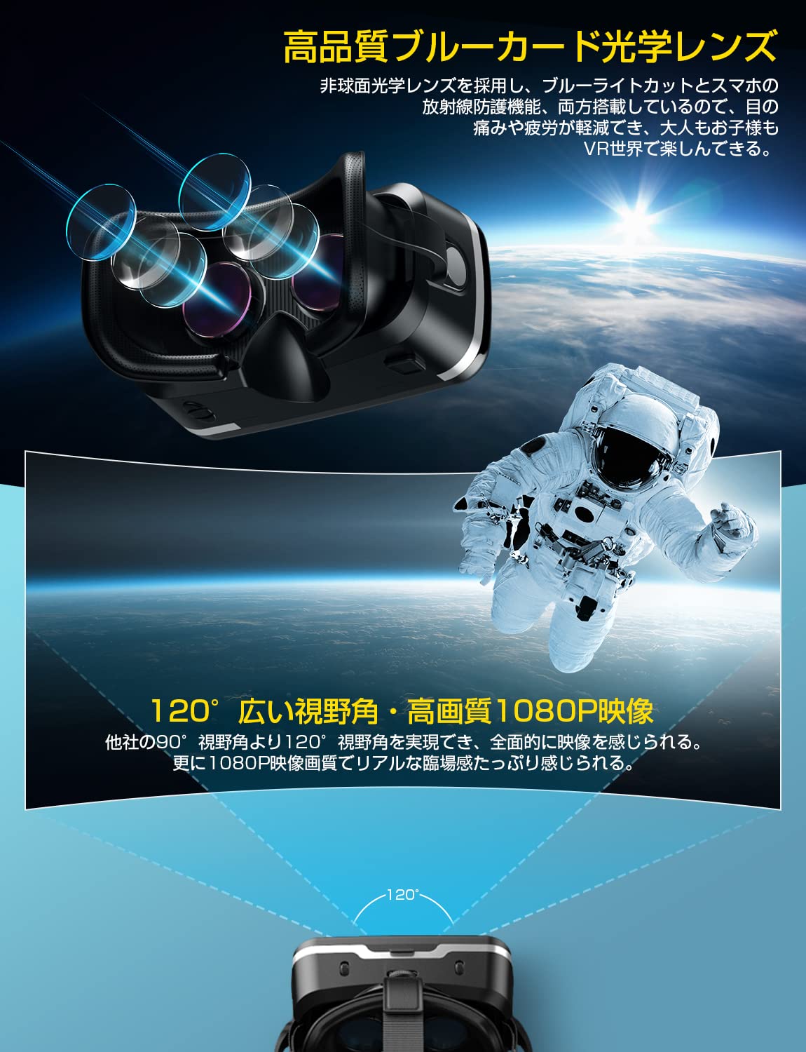 その他 VR Amazon.co.jp: 【2023年秋初売り VRゴーグル】 VRヘッドセット