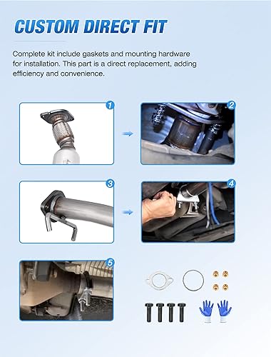 Vista 178 de Nilight Catalizador para Hyundai Accent 2012-2017/Hyundai Veloster 2012-2017/Kia Rio 2012-2014/Kia Soul 2012 2013 2014 2015 2016 (estándar EPA)