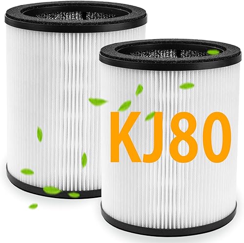 BBT BAMBOOST Filtro de repuesto KJ80 compatible con purificador de aire Druiap KJ80, 3 en 1 True HEPA y filtro de carbón activado de alta
