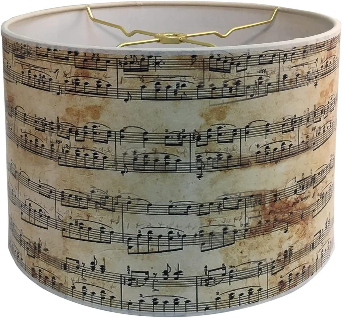 Royal Designs, Inc. Trendy Decorative Handmade Drum Shade, Made in USA, 10in, HBC-8049-10, Music Notes