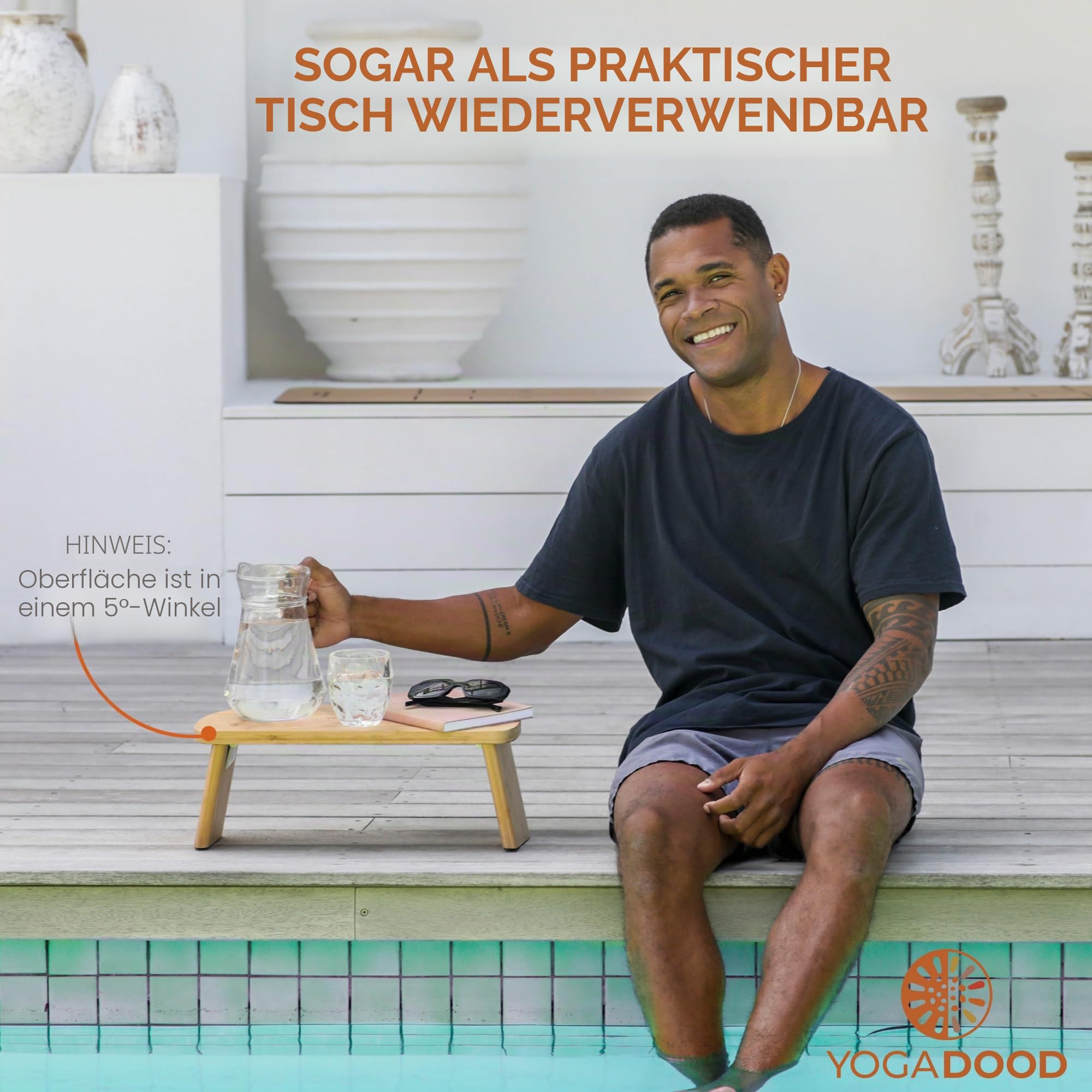 Faltbare Meditationsbank mit Samtkissen & Tragetasche - Bambus Yoga Hocker Seiza Gebetsbank Reise Meditationssitz - Bequemer Kniestuhl für Achtsamkeit Zen Praxis Meditationshocker, YD002