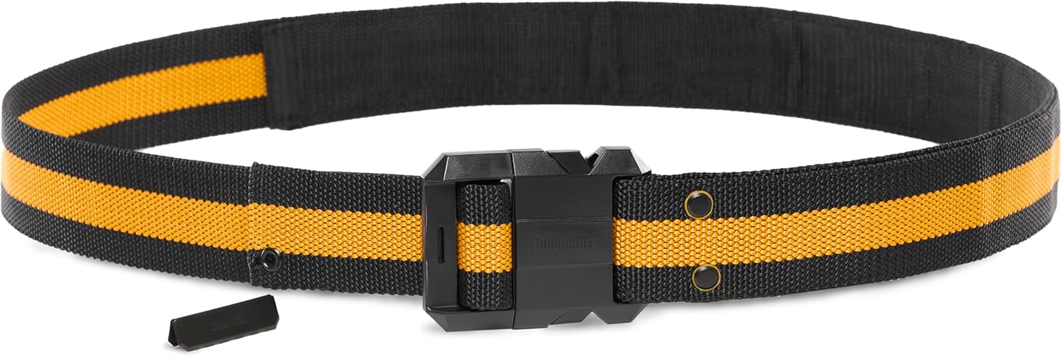 ToughBuilt ClipTech Series – Work Belt, Heavy-Duty Adjustable Tool Belt with Reinforced Buckle, Custom-Fit Padding, High-Strength Webbing for Contractors, Builders, Jobsite Professionals (TB-CT-42)