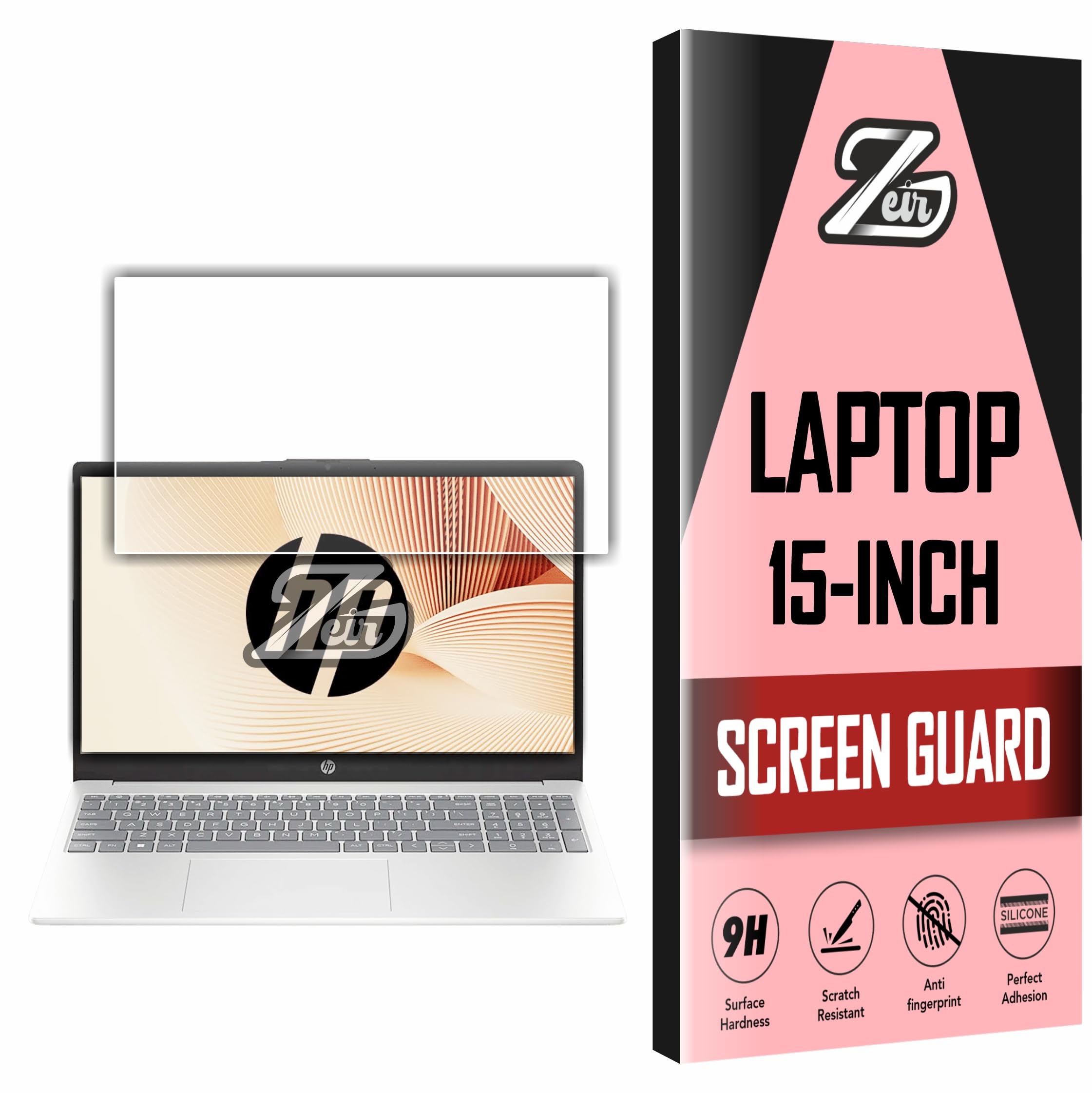 ZEIR Glossy Screen Protector For 2025 NEW HP LAPTOP - VICTUS, 15, 15s & Pavilion 15 Touchscreen 15.6-inch Display with Aspect Ratio 16:9 - 9H Scratch Guard Compatible With Hp Laptop 15inch | Water Resistant | New HpLaptop Tablet Accessory 2026 [Not Tempered Glass]