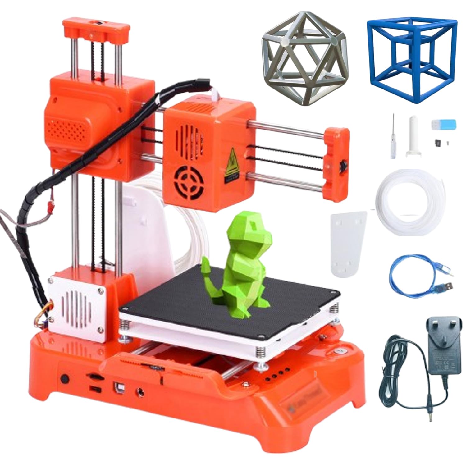 Máquina de impresión 3D para estudiantes, mini impresora 3D de escritorio, nivelación pequeña, tamaño de impresión 100 * 100 * 100 mm, velocidad de impresión 10-40 mm/s, precisión de impresión 0,1-0,2