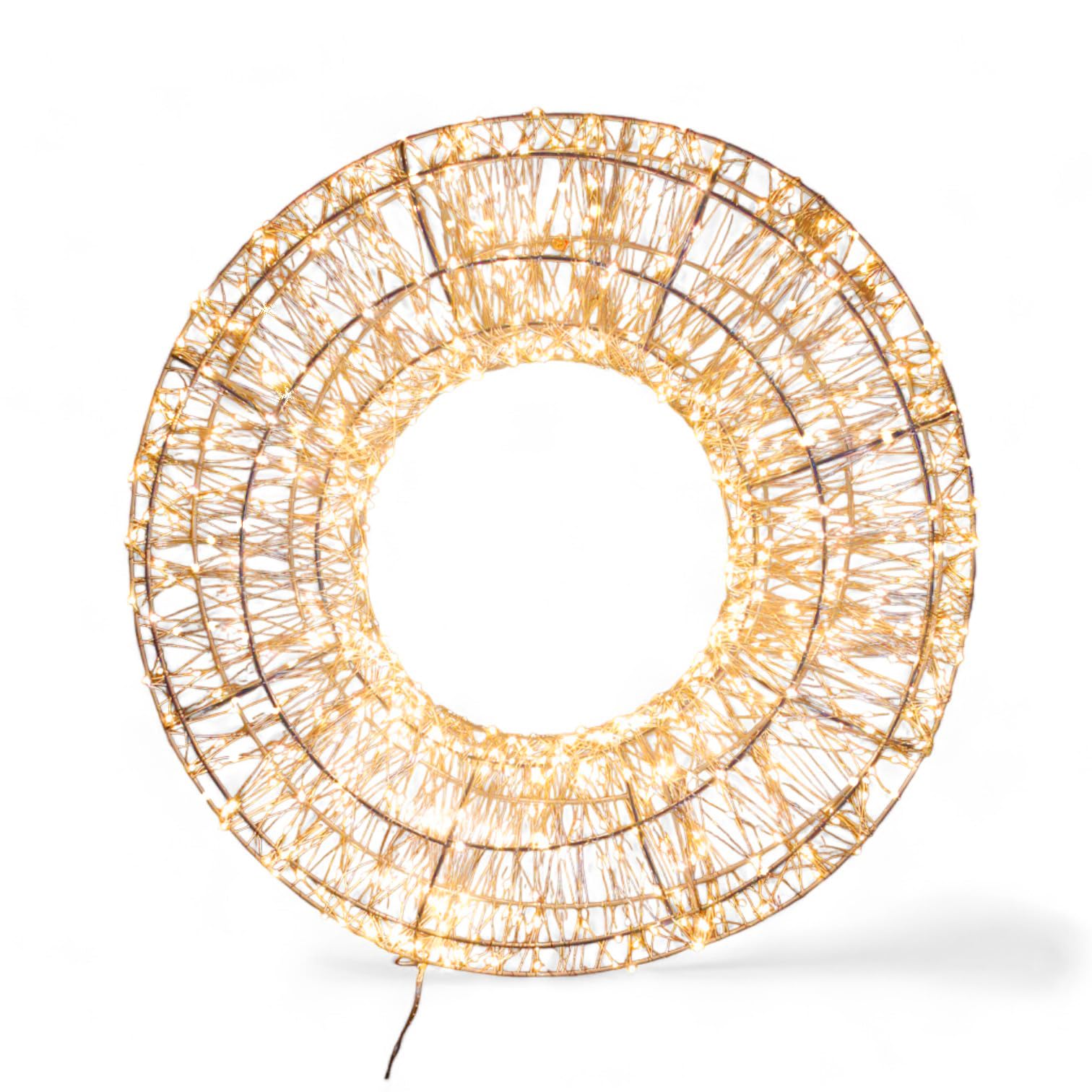 LED Leuchtkranz 800 LED 50 cm mit Timer Lichterkranz Weihnachtskranz Weihnachtsbeleuchtung Deko Kranz Deluxe