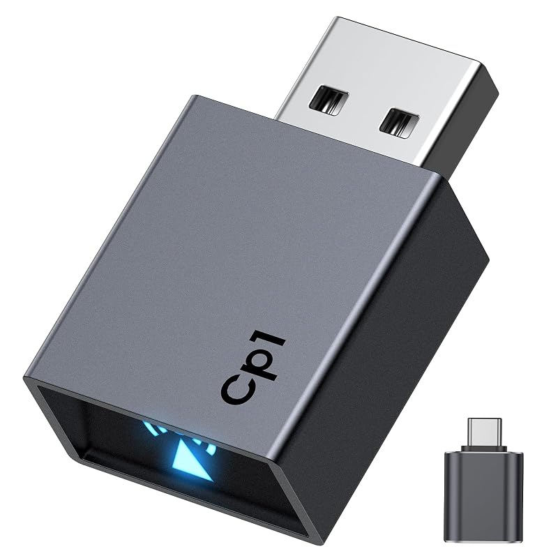 Adaptador sem fio Apple CarPlay para iPhone com Wi-Fi e Bluetooth 5.3 CNDPSTE USB-A para USB-C Cinza