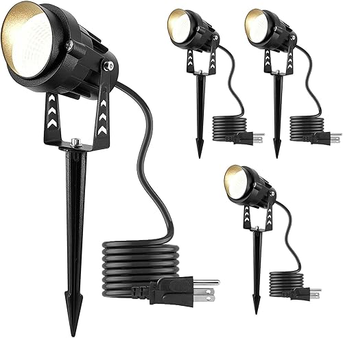 Focos LED de color blanco cálido para exteriores, luces de paisaje de 3000 K, 12 W, IP65, impermeable, carcasa de metal, iluminación de punto con