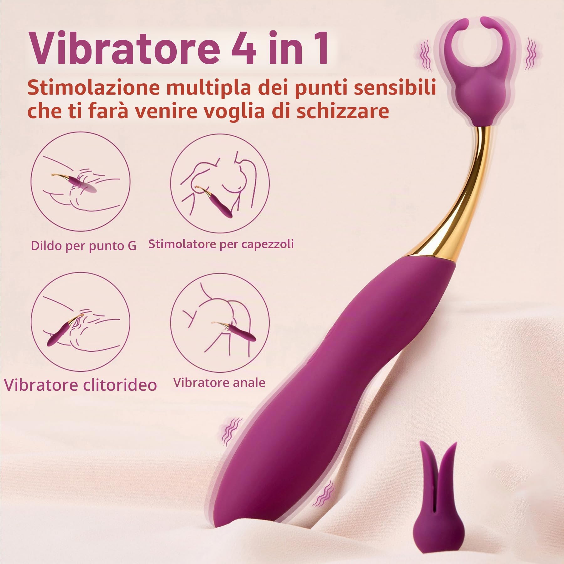 SVAKOM Vibratore ad alta frequenza per donne, dildo vibratore, giocattolo sessuale per donne coppie, 10 modalità di vibrazione e 2 teste vibratore, set di vibratori per donne stimolatore clitoride