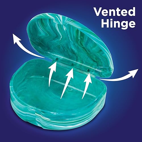 Miniatura 4 de Practicon Estuches de retención de mármol, funda de alineador de ortodoncia, soporte para protector bucal (paquete de 3) océano