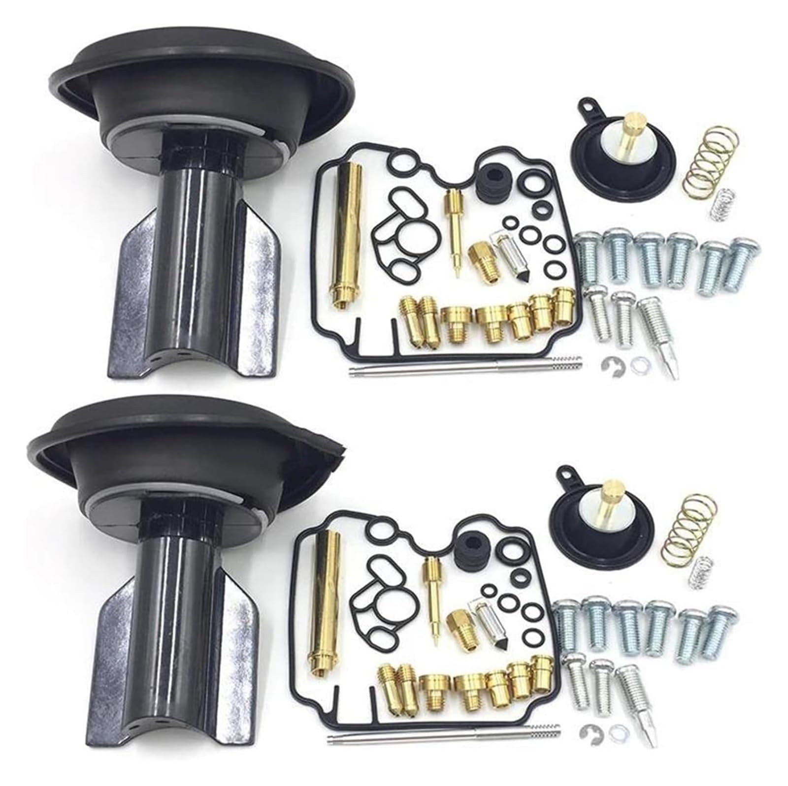 Carburador Moto Kits De Reparación Carburador Motocicletas para Yamaha TDM850 XTZ750 1989-1999 Kit Juntas Vacío con Diafragma Membrana 2 Juegos(2 Set a)