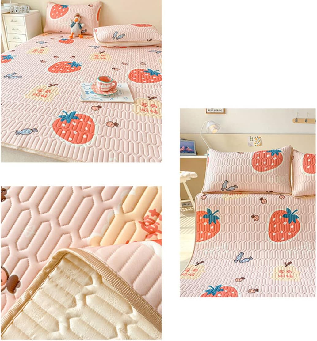 Cooling mattress pad queen size, soft to the touch, cool, feels cold, summer, bed, mattress pad, refreshing, smooth, mattress pad, elastic on all four corners, 3-piece set, color, mattress pad, mattr