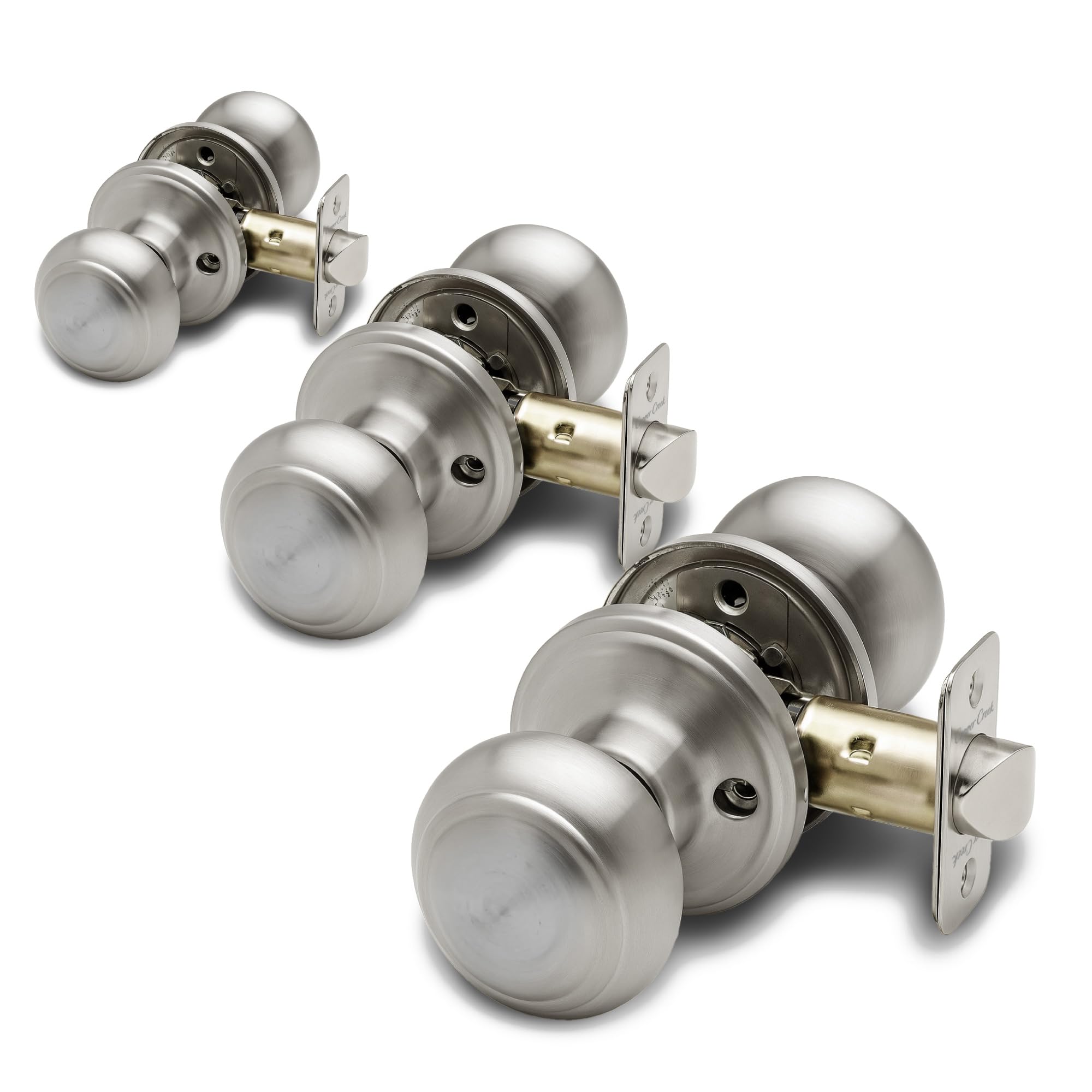 Copper Creek Black Bk2020bc Finish Ball Door Knob With Passage Function