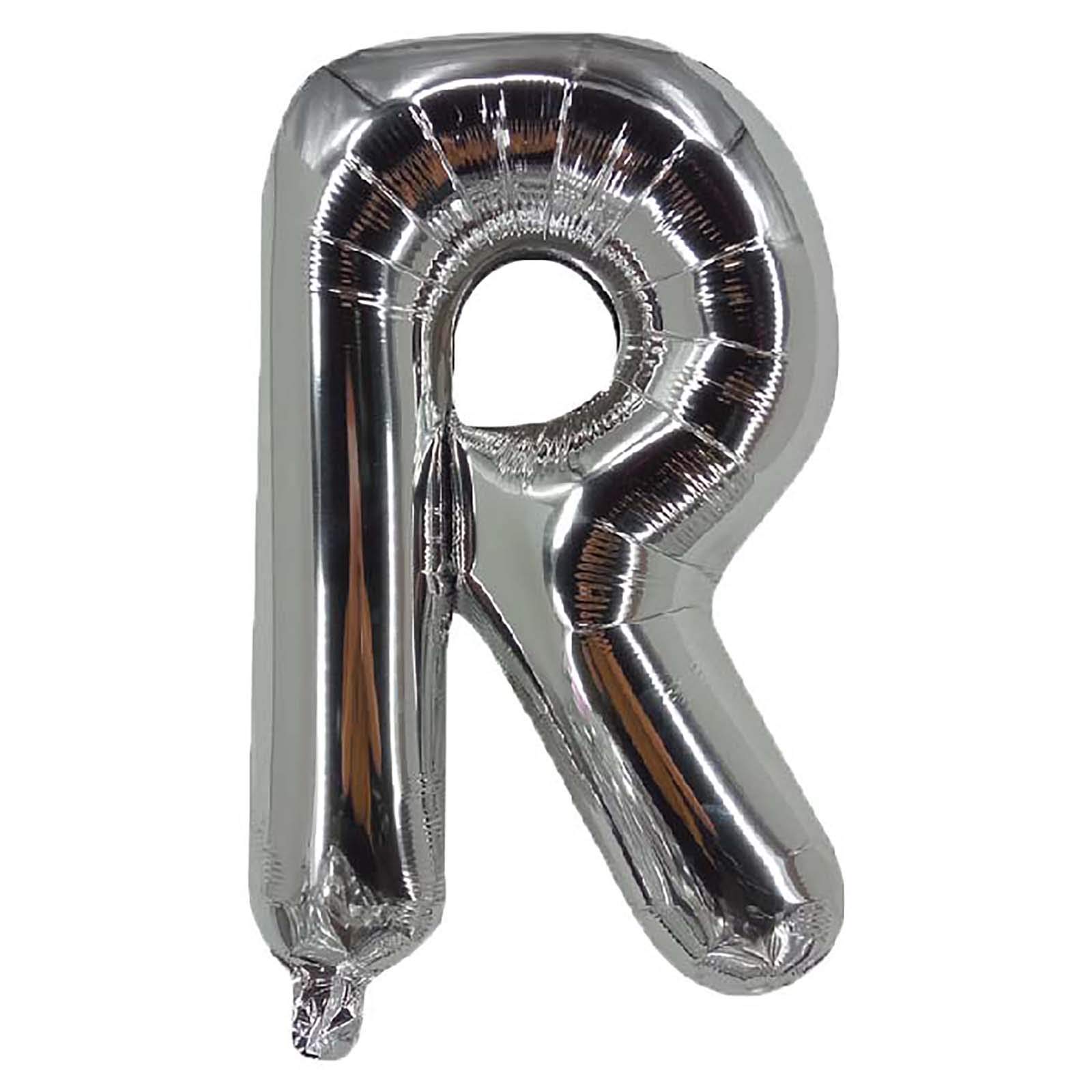 PARTY TIMER Letter Foil Balloon, Silver