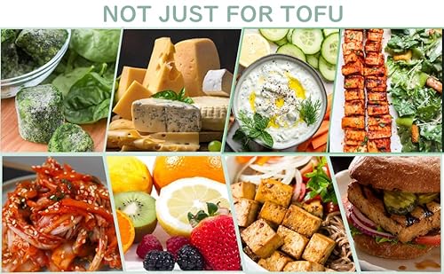 Tofu Press Dishwasher Safe Bpa Free Cheese Press Tofu Maker Tofu Presser To Speed Up Removing Water From Silken Vegan Food Firm,Cheesecloth Nut Milk Bag And Extra Firm Tofu In 10-30Mins #TOP4