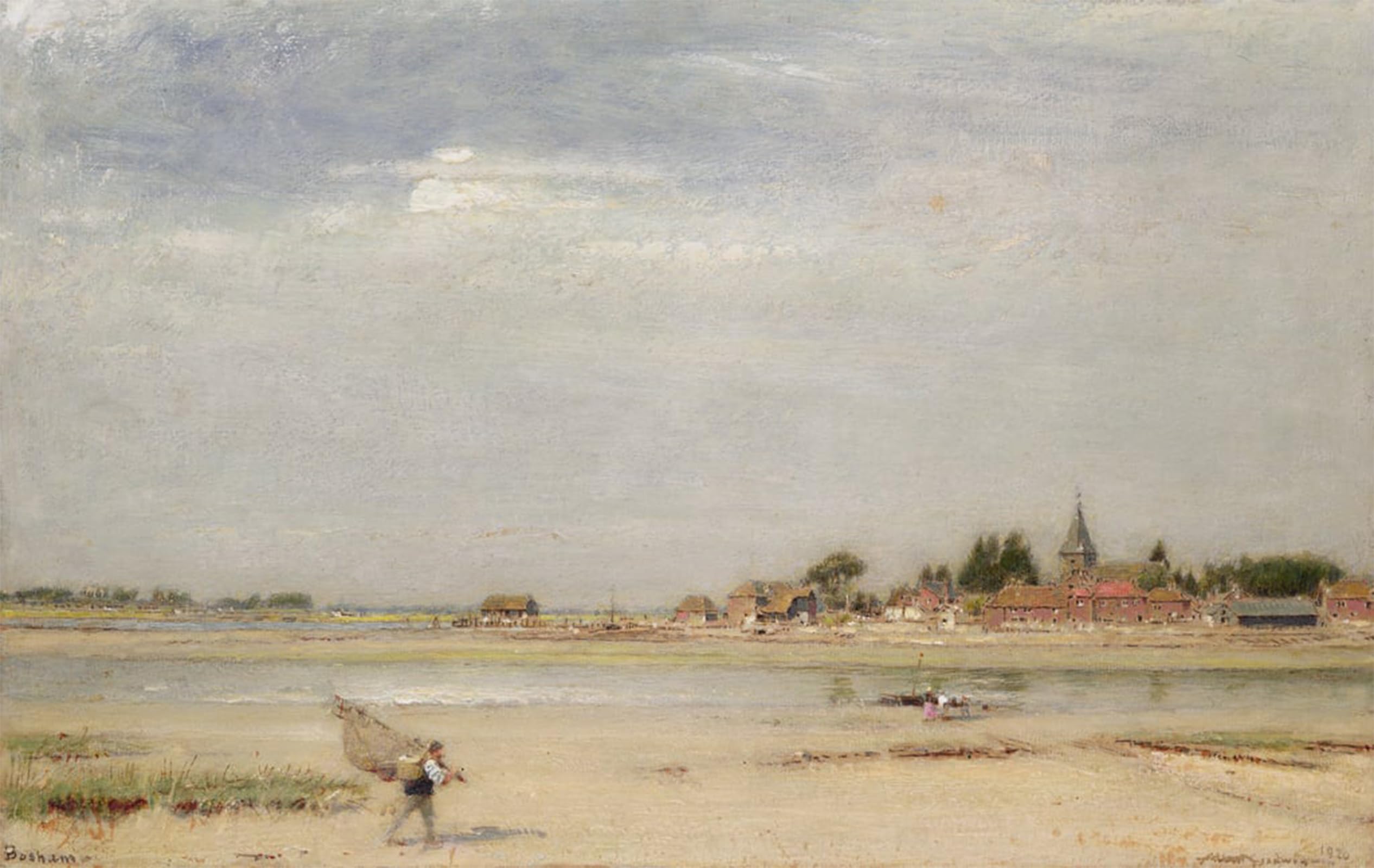 SERENDIPITP Abstract Painting Mural Print Picture Wall Decor Painting Bosham by Albert Goodwin Vintage Wall Artwork for Home Decor 60x90cm