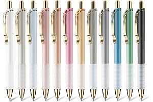 Bolígrafos Bonitos para Mujer - Juego de 12 Bolígrafos de Gel Retráctiles...