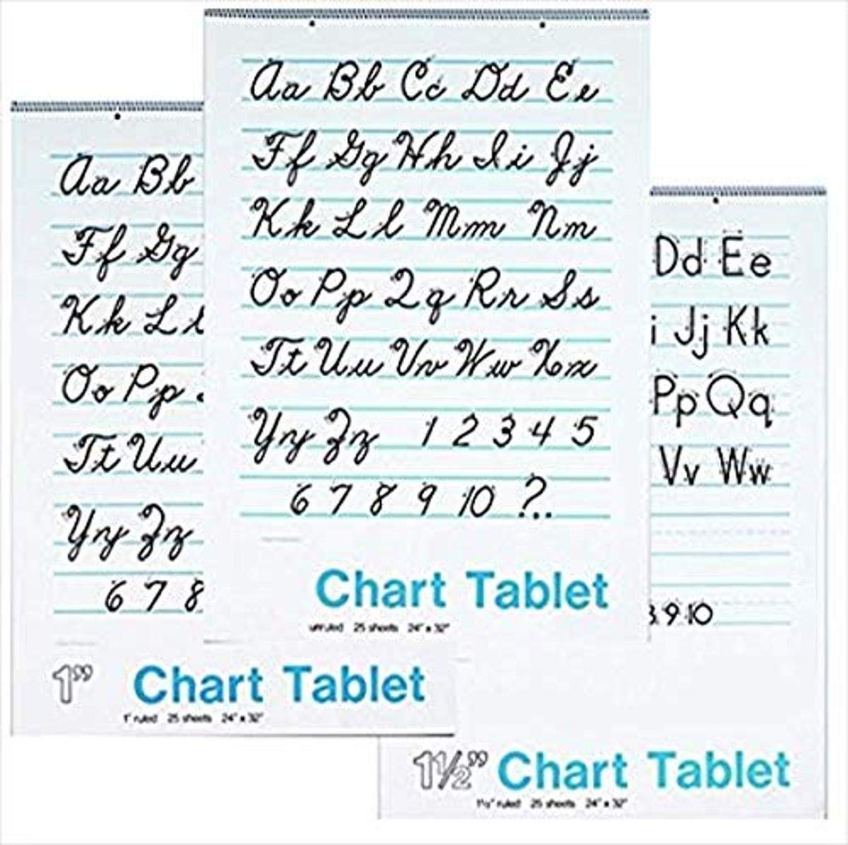 Photo 1 of School Smart Spiral Bound Ruled and Unruled Chart Tablet Assortment - 24 in x 32 in - Pack of 12