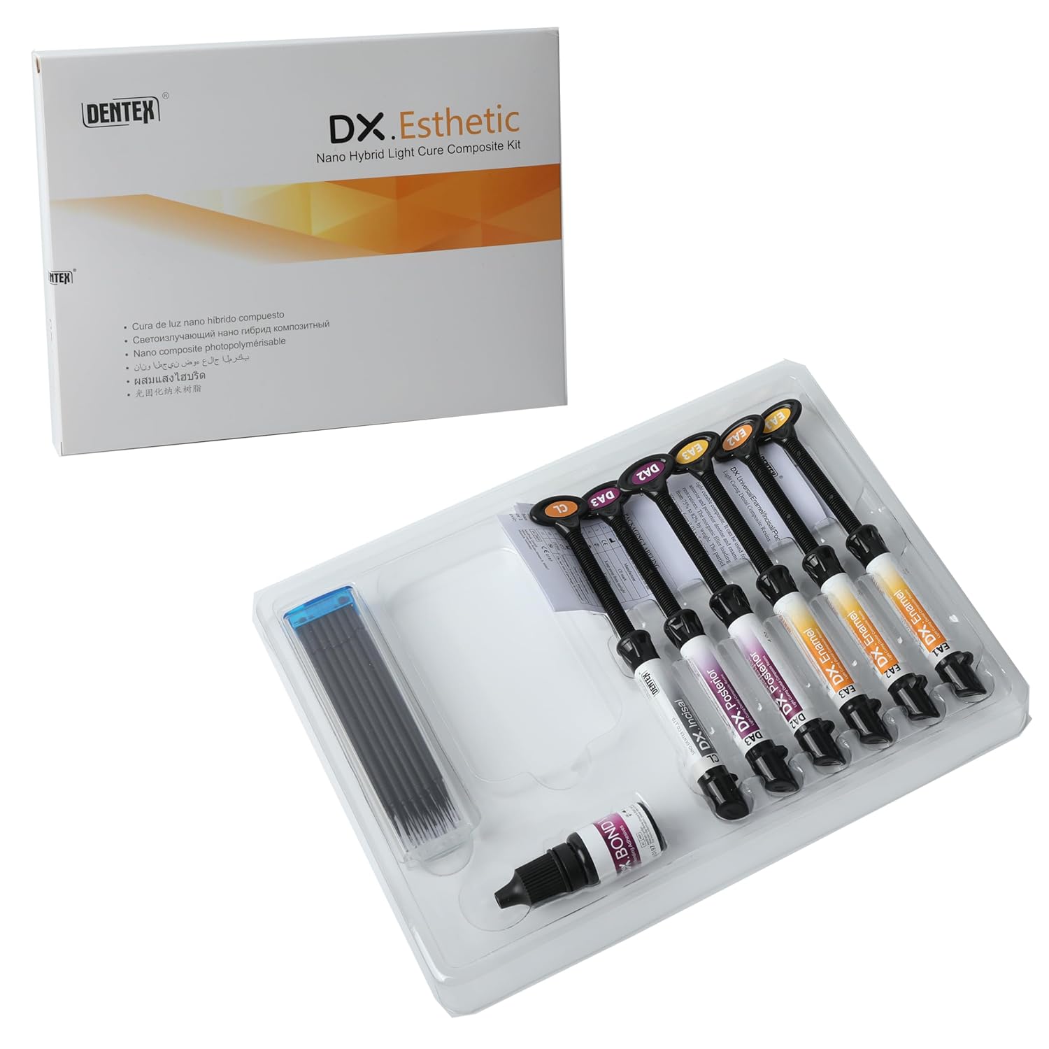 Dental Enamel Light Curing Composite Resin Esthetic Nano Hybrid DX.Incisal Light Cure Resin Anterior Teeth Restoration Dentistry