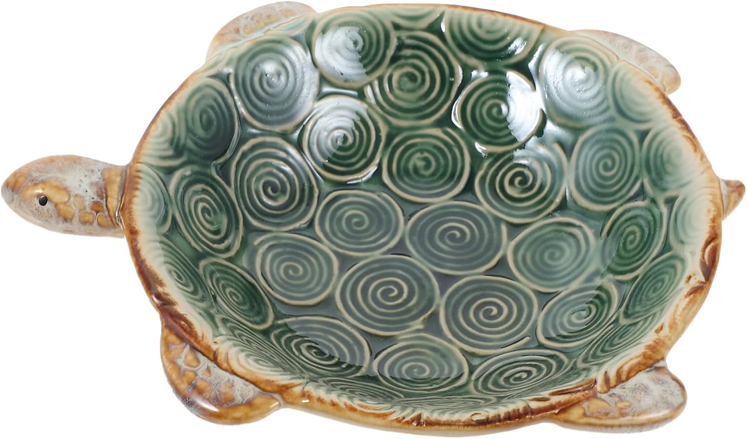 LIFKOME Ceramic Turtle Jewelry Plate Tray 6.69X5.11X1.57In Decorative Jewelry Organizer for Rings Earrings Necklaces Compact Storage Display Dish