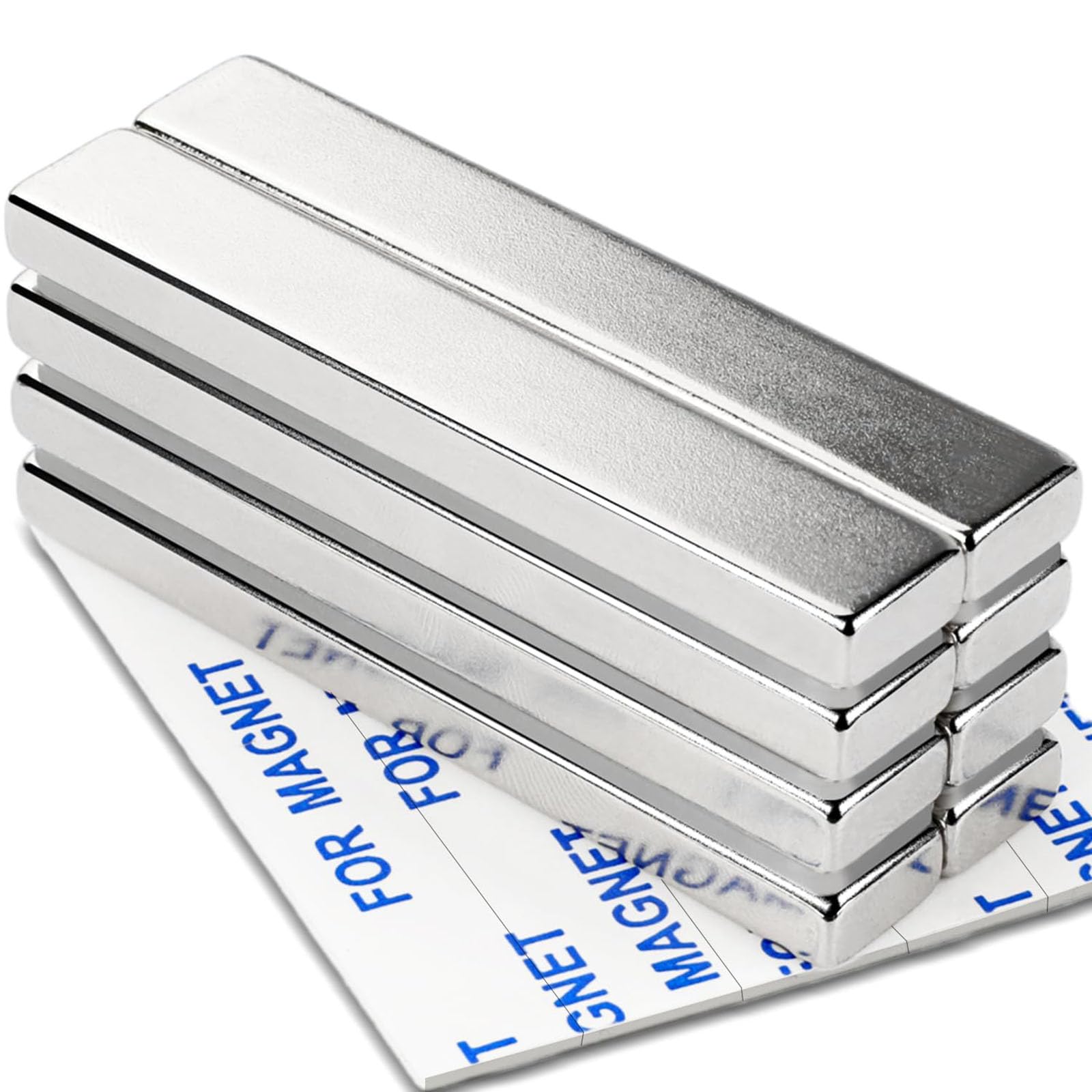 DIYMAG Powerful Neodymium Bar Magnets, Rare-Earth Metal Neodymium Magnet, N52 Incredibly Strong 33 LB Strength - 60 x 10 x 5 mm, Pack of 8…