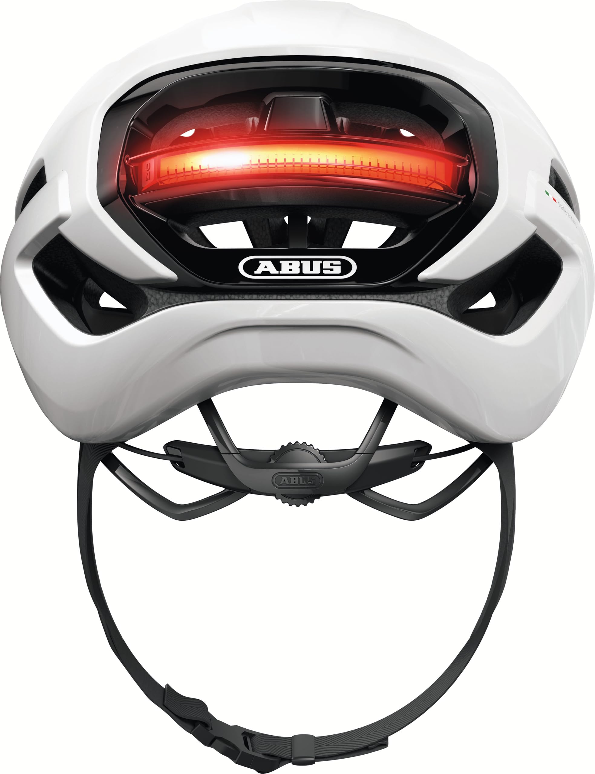 ABUS Casco Gravel, modello Taipan LED – Casco da bicicletta con luce per bicicletta Gravel, leggero, versatile e ben ventilato, con supporto per occhiali, per ragazzi, donne e uomini