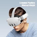 SUPERUS Pack batterie pour Meta Quest 3/3S & Oculus Quest 2, 5000mAh, PD20W Chargement rapide, extra 2-3H Temps de jeu, Compatible avec Original & Elite Straps, Portable léger rechargeable VR Accessoires