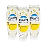 Free & Clear EZ-Squeeze Dish Soap Liquid, Dishwashing Liquid, Grease Removal, Lemon, 24.3 Fl Oz (Pack of 3)