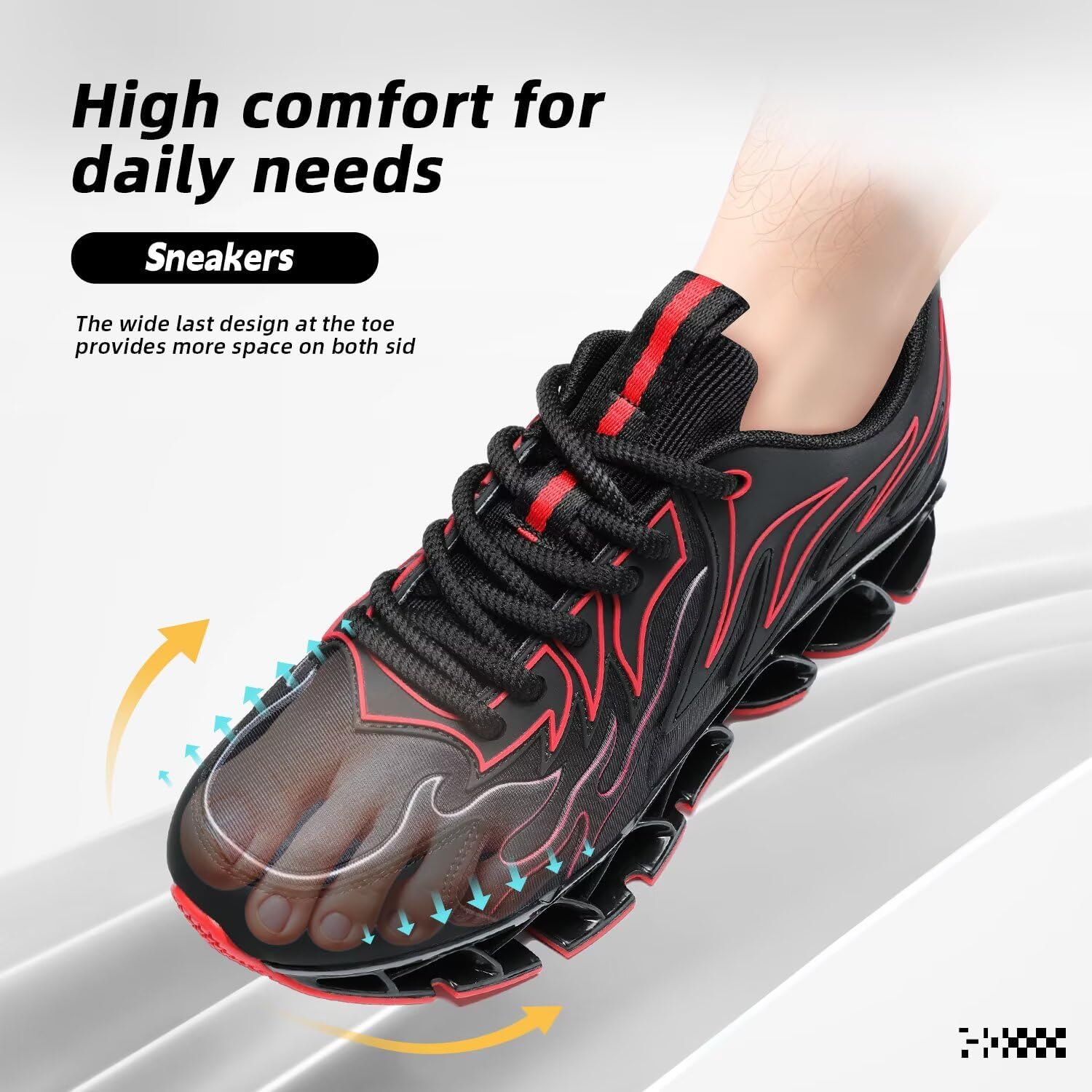Mens Running Shoes Mesh Breathable Trail Runners Fashion Sport Blade Walking Tennis Sneakers - Image 6