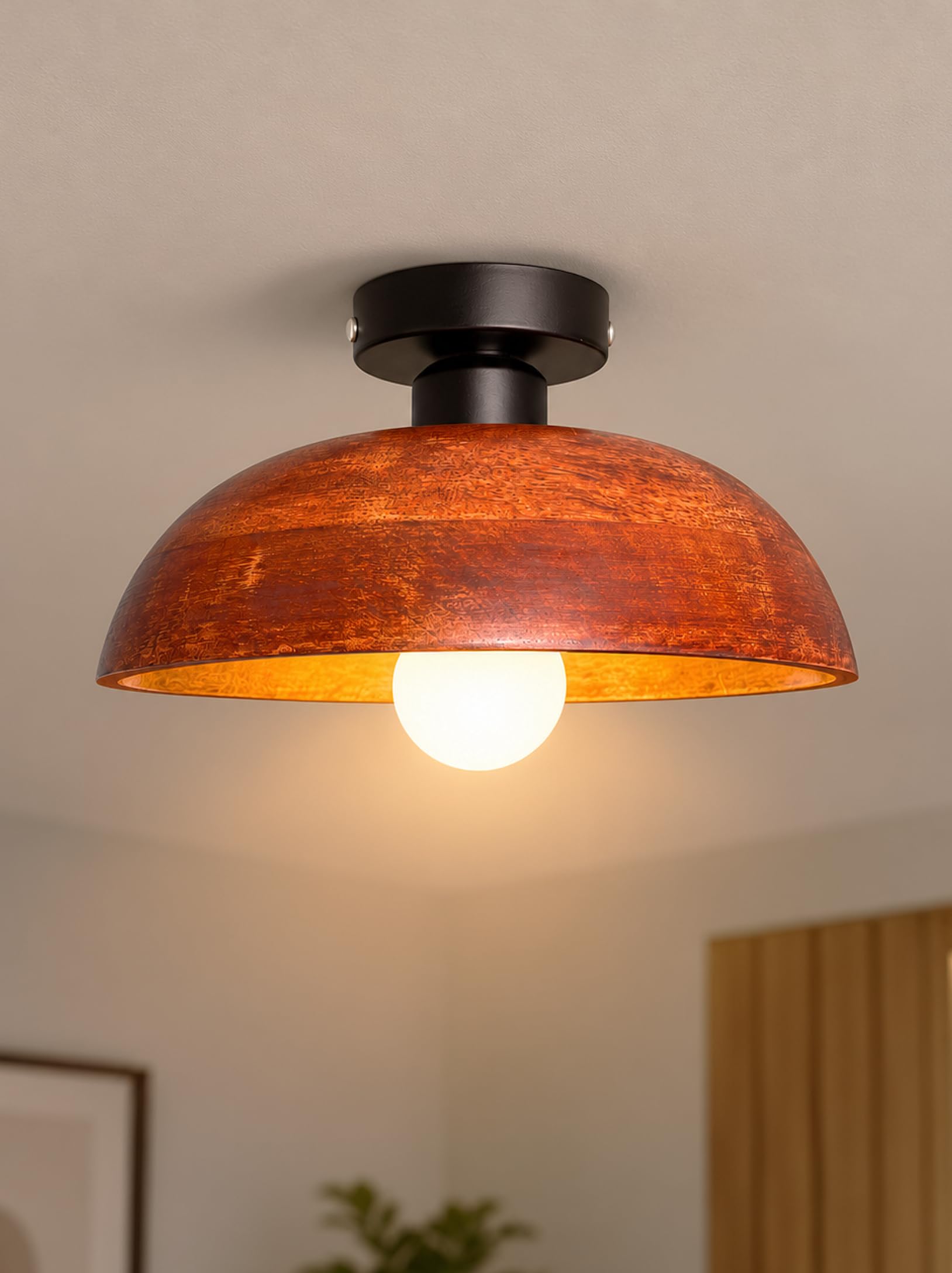 Walnut Wood Ceiling Light - Modern & Rustic -14 Walnut Wood Ceiling Light - Modern & Rustic -14