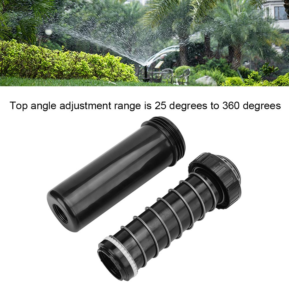 Arroseur Rotatif Réglable, Système d'Irrigation Extérieur avec Angle 25-360° et Portée 4-12m pour Pelouse et Jardin
