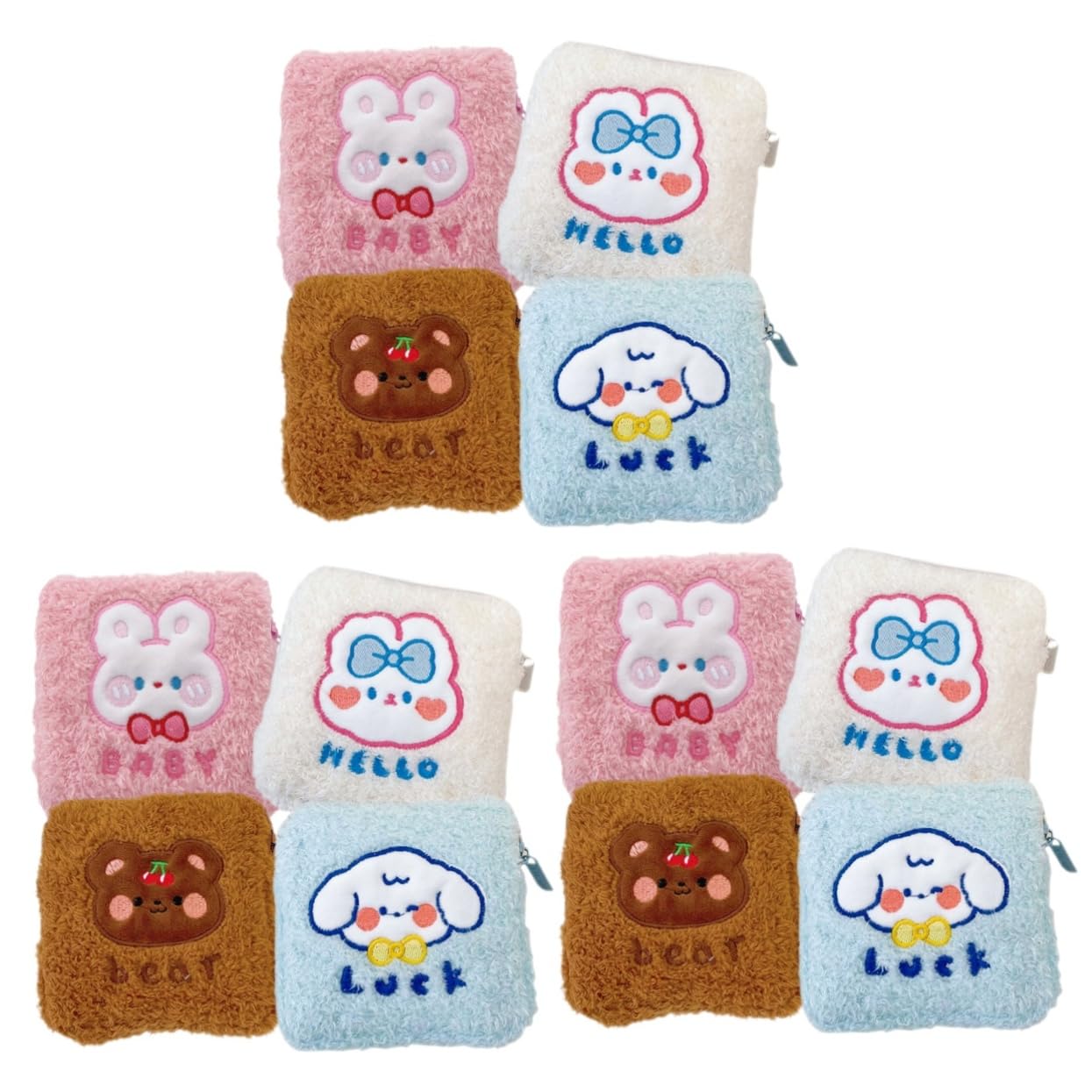 12piezas Bolsa De Almacenamiento De Toallas Sanitarias Bolsa Menstrual Reutilizable y Lavable Organizador De Compresas Para Niñas y Mujeres Diseño De Animales Para Viajes y Uso