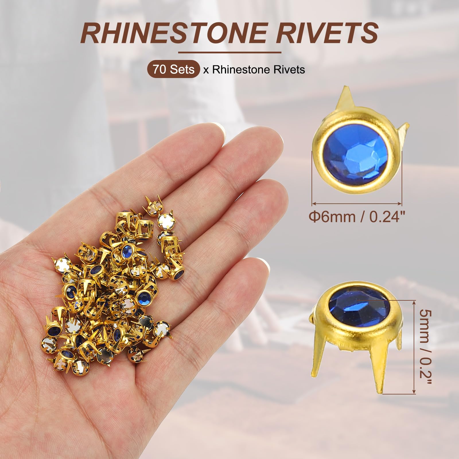 PATIKIL 6mm Rhinestone Stud - Image 2