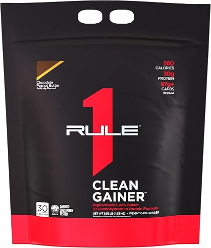 Miniatura 9 de Rule One Proteins, R1 Clean Gainer - Fórmula de ganancia magra alta en proteínas con 560 calorías, 1.06 oz de proteína de espectro completo, más de