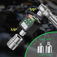 LLAVETOR Digitális Nyomatékmérő Adapter 1/2" 17-340 Nm Kerékpár Motorkerékpár Autó Javításhoz 5