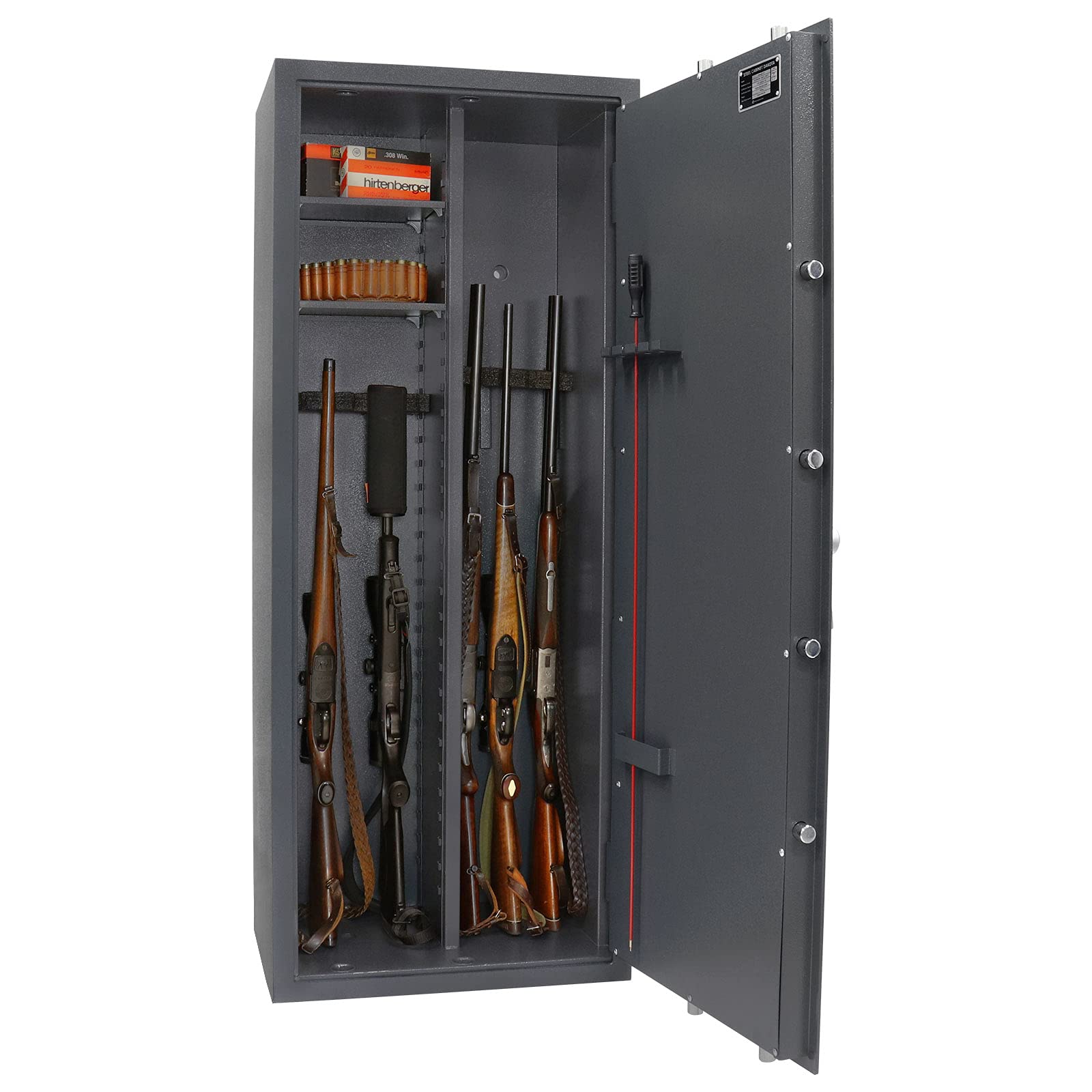 Rottner Armadietto per armi EN0 Winchester 10, serratura a doppia barba, antracite