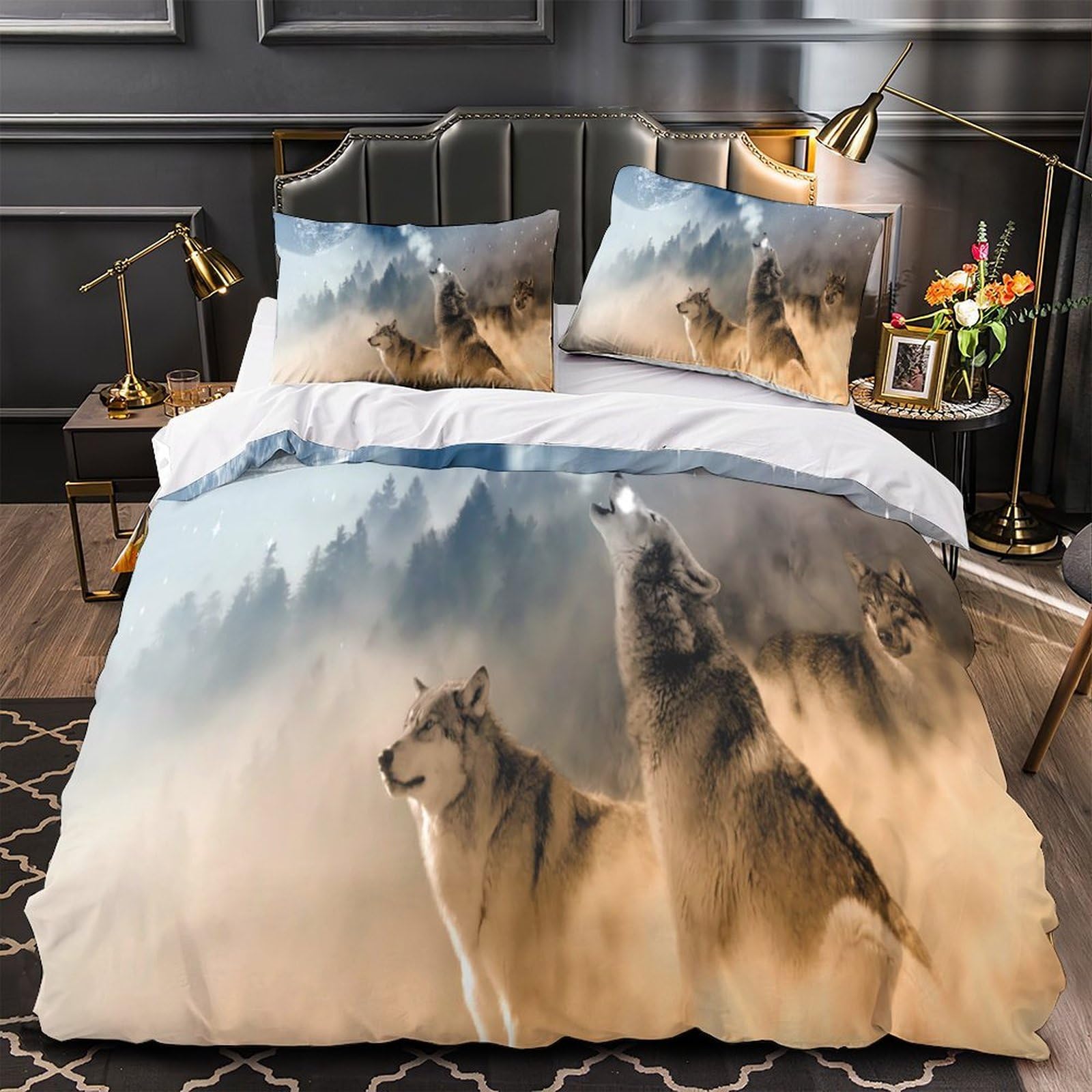 Housse de couette 260x220 chapeau de sorcière lit fantastique 3D