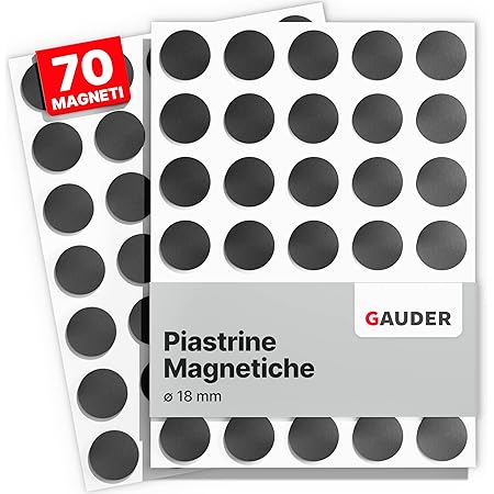 first4magnets F4MA430C-1 - Calamite adesive circolari, 30 mm (diametro) x 0,7 mm