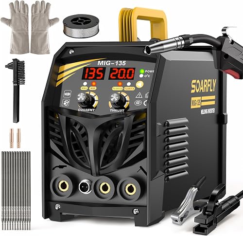 SOARFLY 135A MIG Welder, 110V Flux Core Gasless