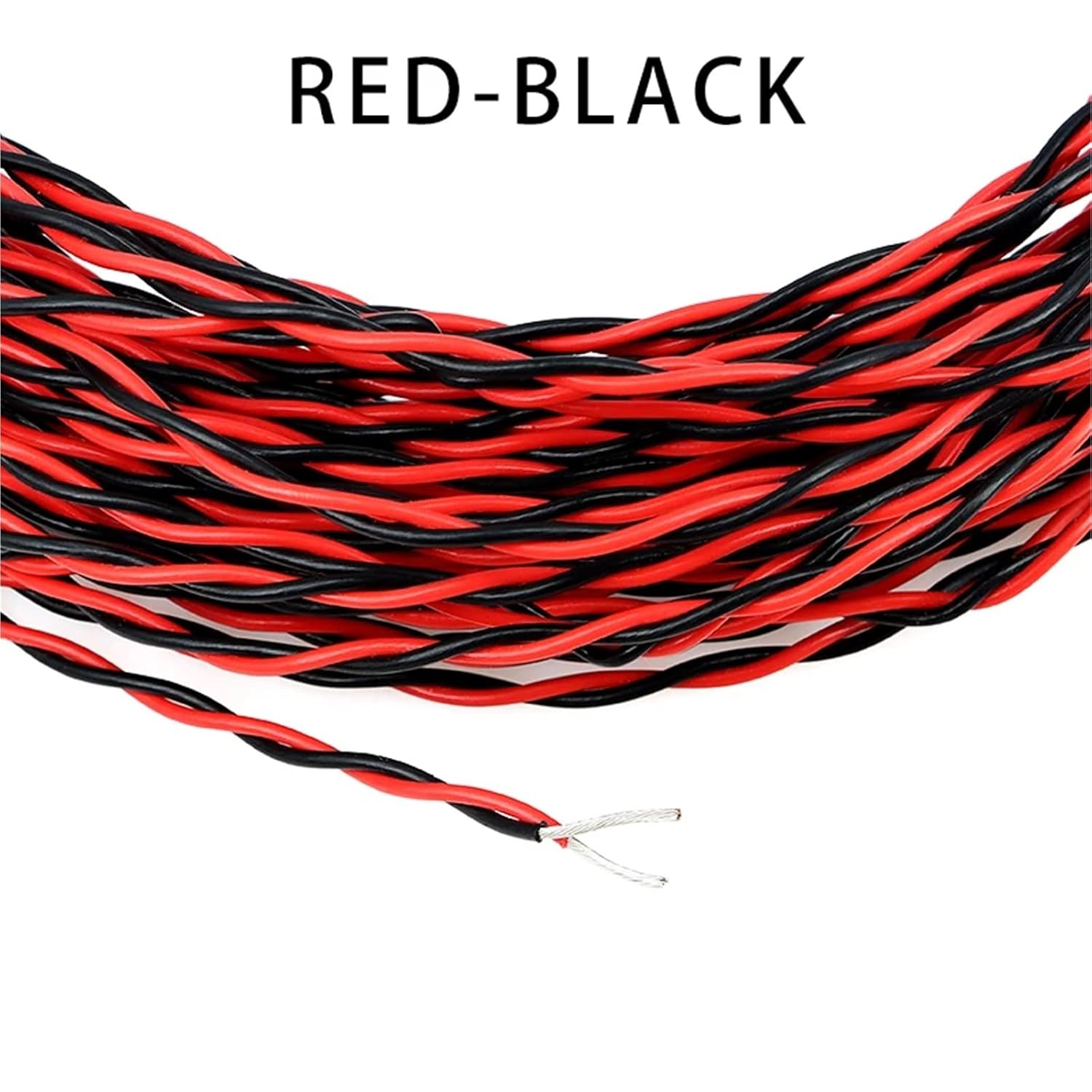 1~20m PTFE Wire AFS200 Twisted Pair 26~20/18/17/15/13 AWG High Temperature FEP Insulation Tinned Copper Electric Cable(Red Black,20M_20AWG (0.5MM2))