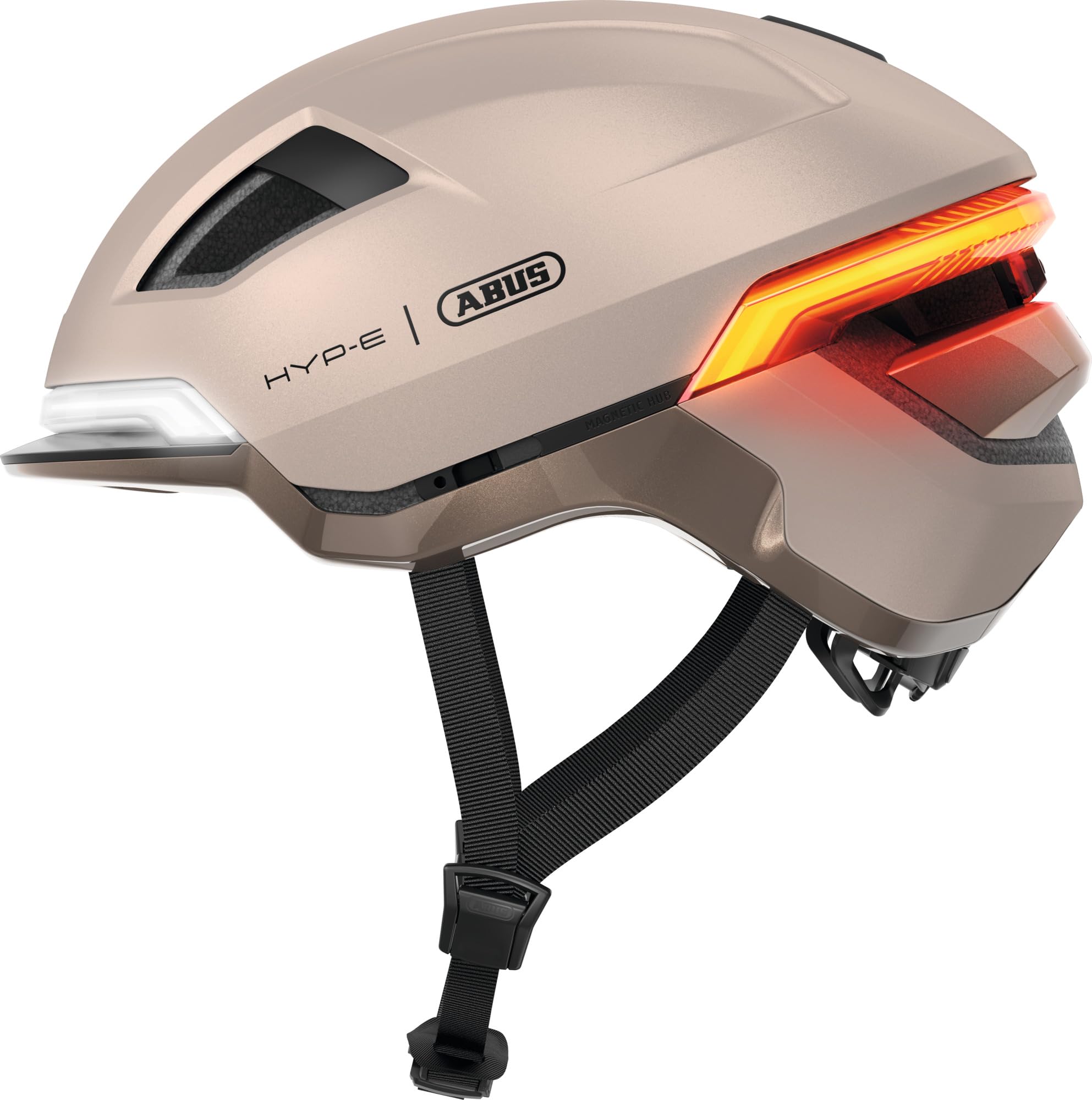 ABUS HYP-E Bike Helmet - Helmet with Front, Rear and Indicator Lights - Suitable for Cycling on e-Bikes and S-Pedelecs - Unisex-Adults and Youth - Size S, Green