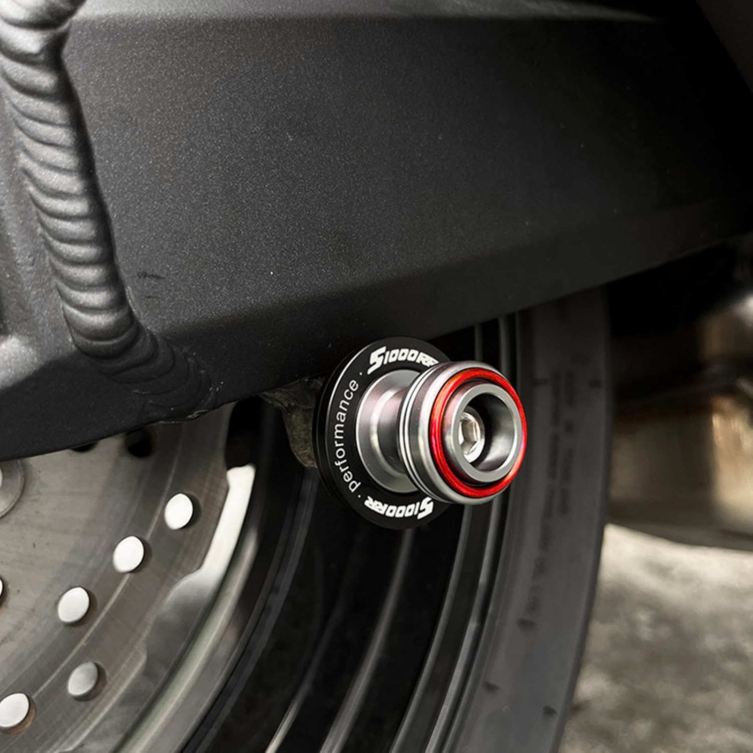 Compatible with Motorcycle S1000RR S1000R S1000XR S 1000RR 1000R 1000XR 2008-2023 2024 2025 2026 Front Wheel Axle Crash Protector Pad Rear Swingarm Spools Slider Stand Accessories (Red)