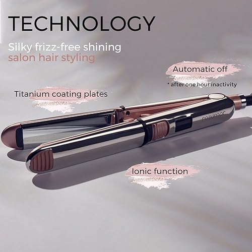 2-in-1 Titanium Ionic Flat Iron,Professional Hair — texture and fabric close-up