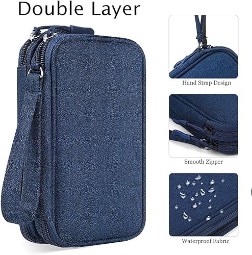 Miniatura 6 de Organizador electrónico para cable de viaje, bolsa de accesorios electrónicos, bolsa organizadora de accesorios electrónicos para banco de energía,