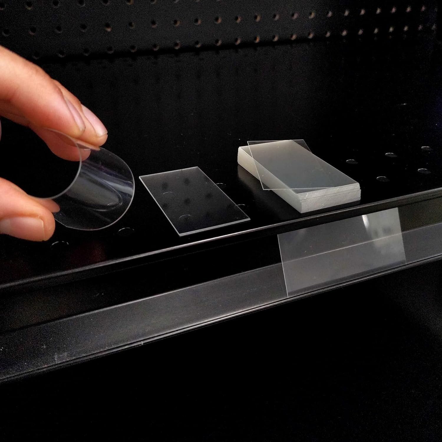 500 Clear Plastic Shelving Tags, 3 x 1.25 Inch Removeable Transparent Retail Price Label Holders for Shelf Channels