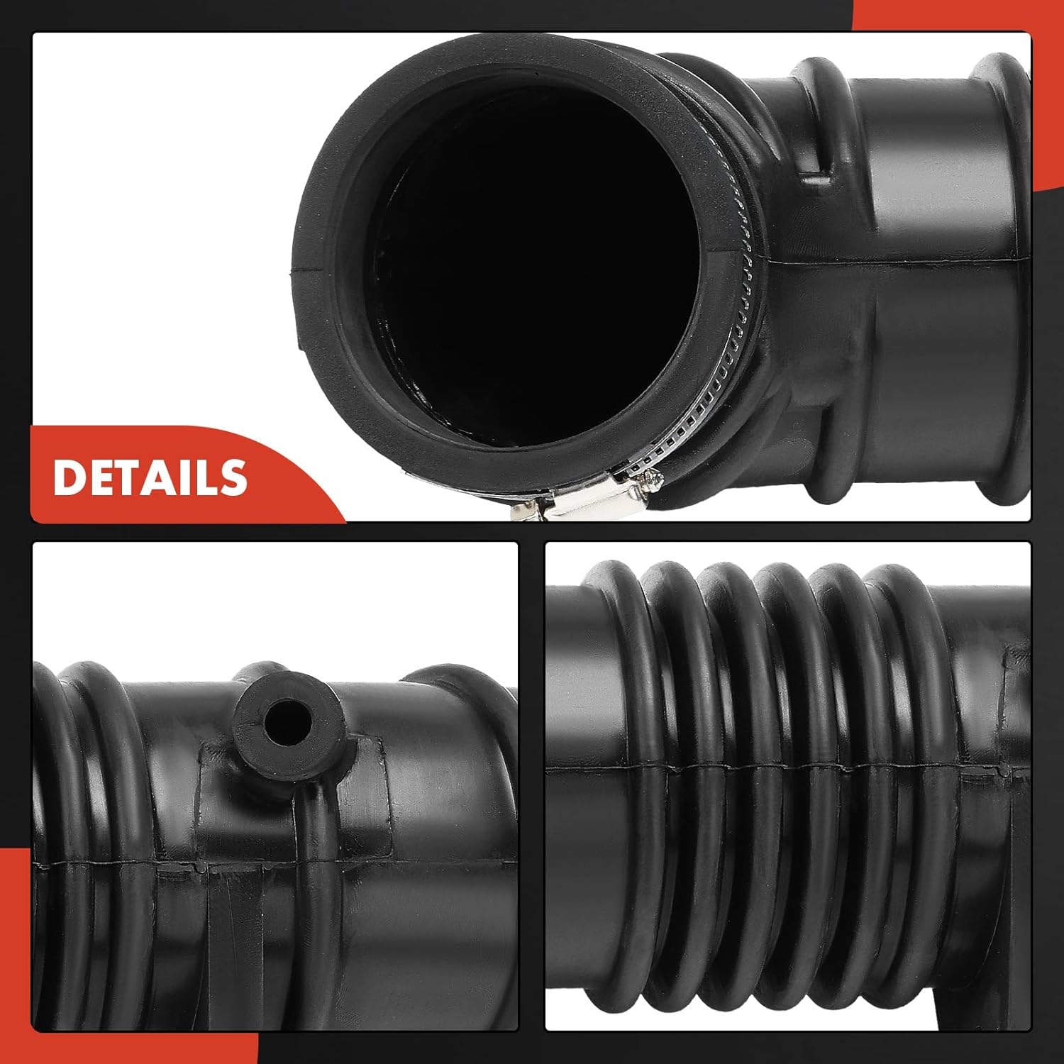 A-Premium Engine Air Clean Intake Tube Hose with Clamps Compatible with Ford Escort 1988-1991 & Mazda Protege 1990-1995 & Mercury Tracer 1991-1996, 1.8L